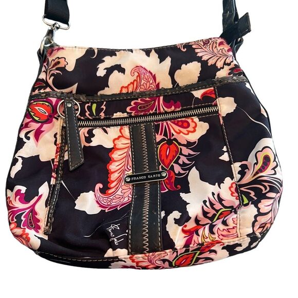 Franco Sarto Women's Multicolor Floral Print Crossbody Bag Size 10" x 10" - Picture 11 of 12